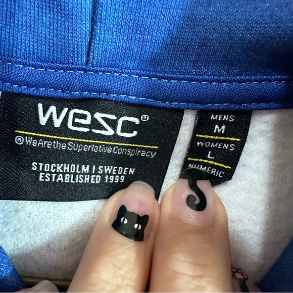 Wesc Unisex Sunset Palm Tree Long Sleeve Sweatshirt Hoodie M-Med/Wmns-L - Picture 2 of 7